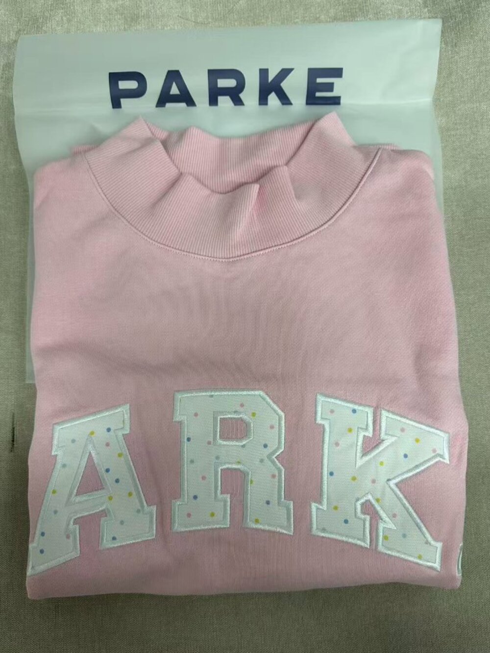 PARKE Logo Mock Neck Sweatshirt